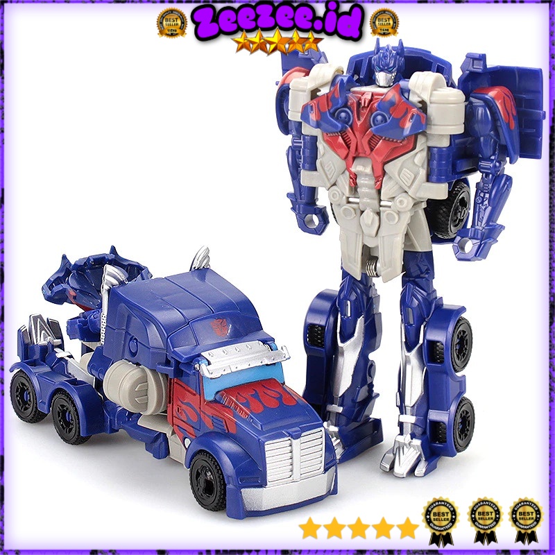 Mainan Mobil Action Figure Transformer Robot JY675A - Blue
