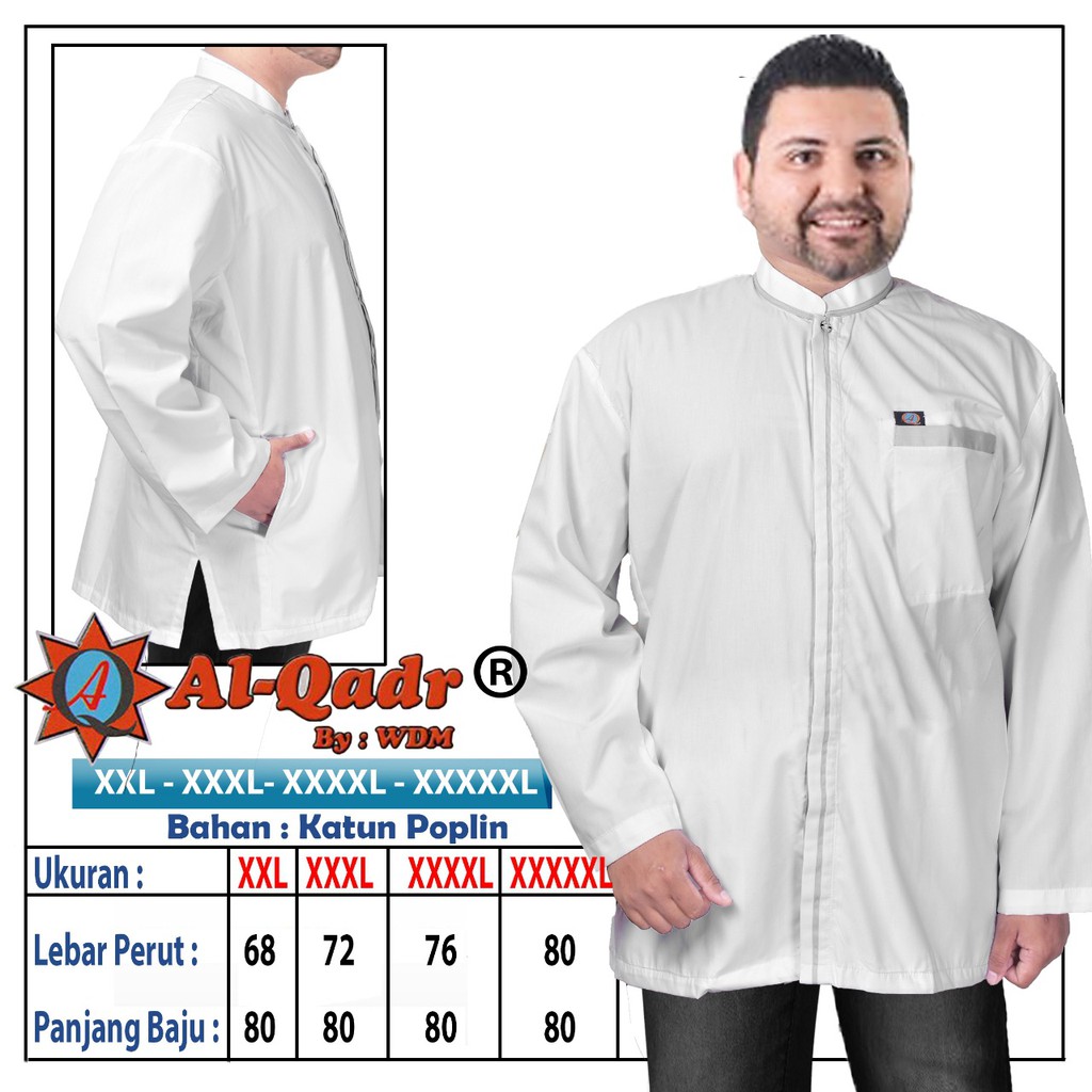 Baju Koko Jumbo Al qadr Pria Muslim Jumbo