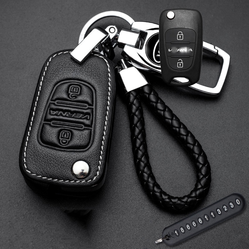 Casing Kunci Remote Mobil Keyless Bahan Kulit Untuk Forte / Forte Koup