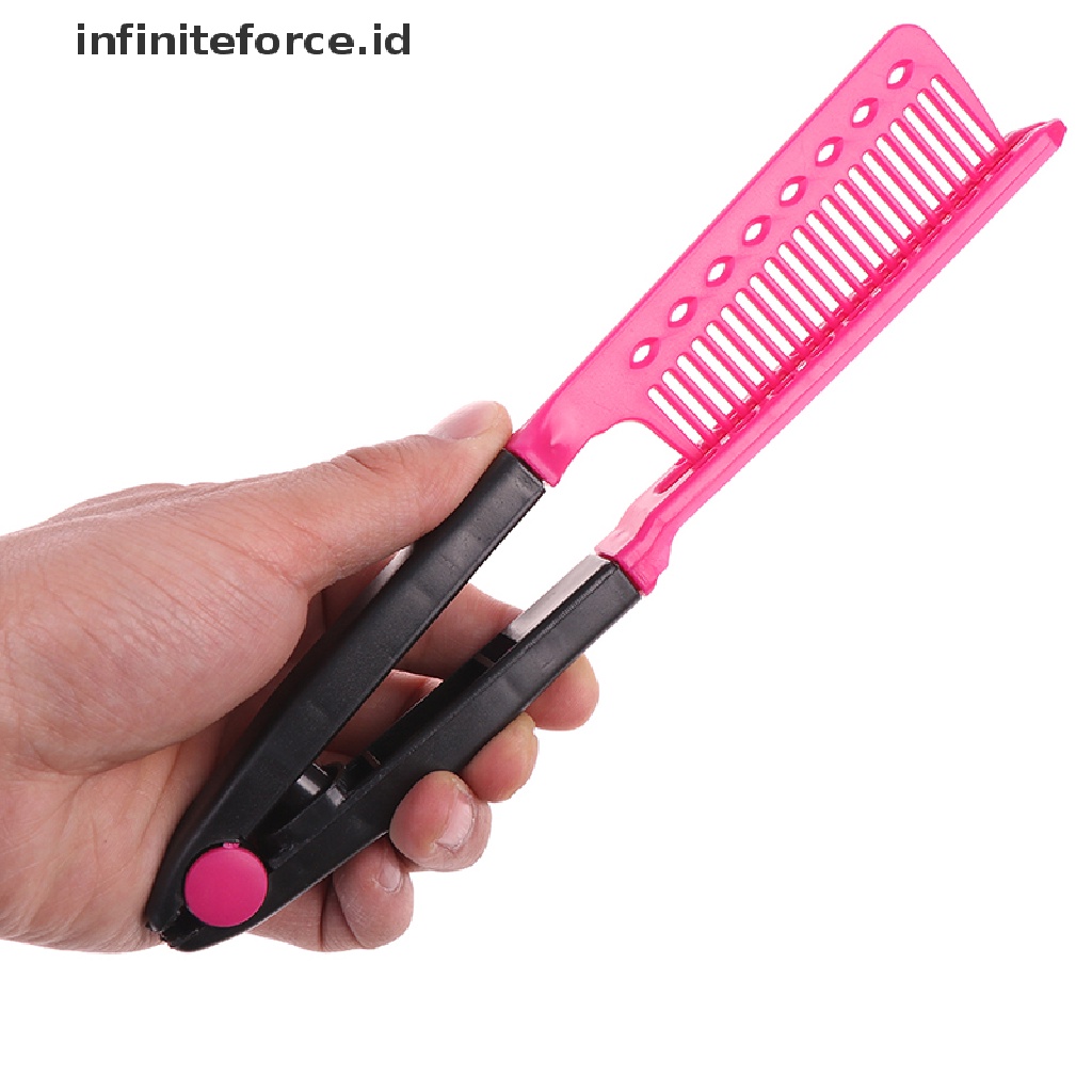 1pc Sisir Pelurus Dan Pengeriting Rambut Bahan Besi