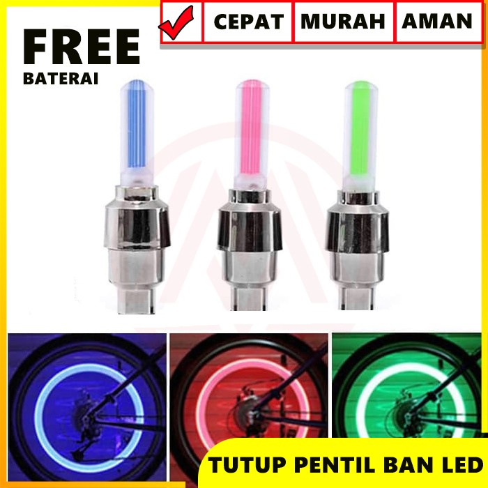 SLS89 TUTUP PENTIL LAMPU LED BAN RODA KENDARAAN / TUTUP PENTIL MOTOR ISI 2PCS