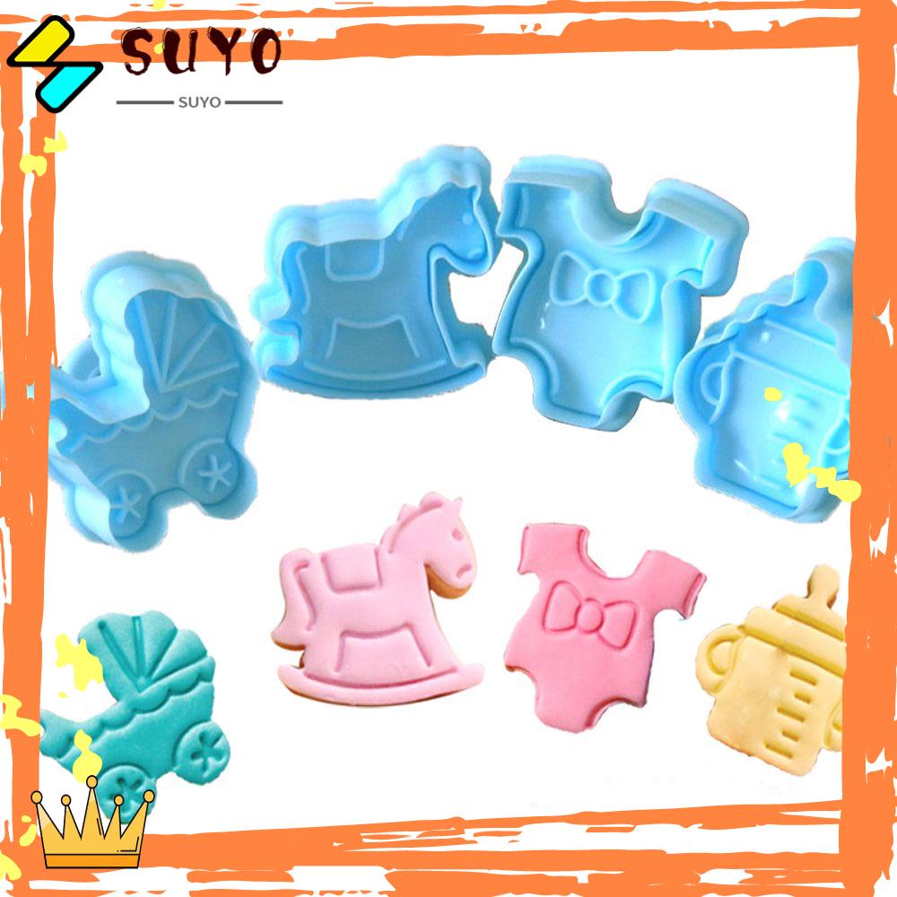 Suyo 4pcs / Set Cetakan Biskuit / Cupcake Bentuk Bayi Untuk Dekorasi Kue / Dapur