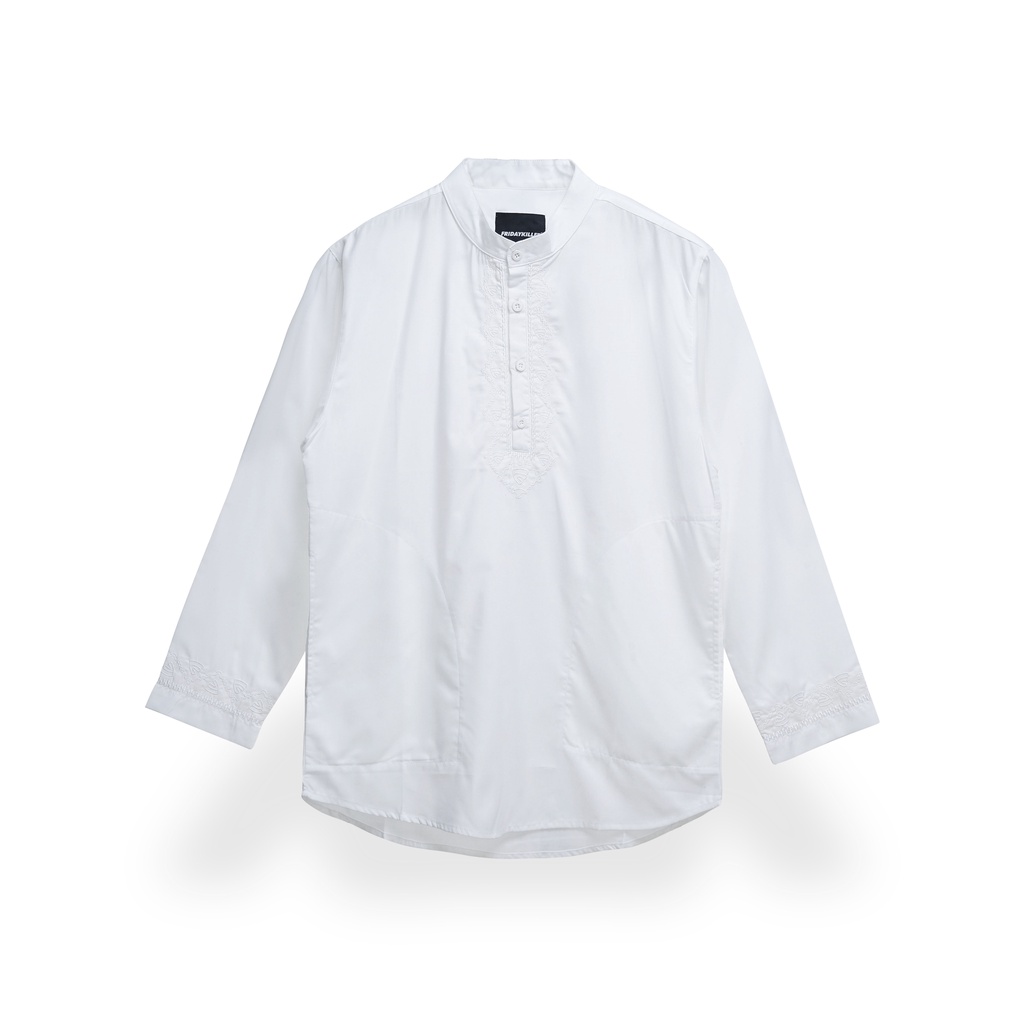 KEMEJA KOKO LENGAN PANJANG FRIDAY KILLER | GRAIL ALL WHITE LONGSLEEVE