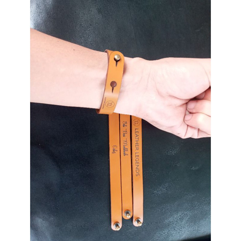 Gelang kulit sapi asli premium / gelang couple kulit asli / gelang kulit asli nama gratis