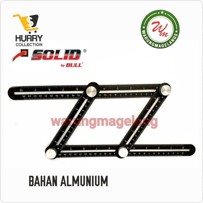

Penggaris Aluminium siku lipat Ukur 4 Sisi Angleizer Empat Sudut FREE ONGKIR