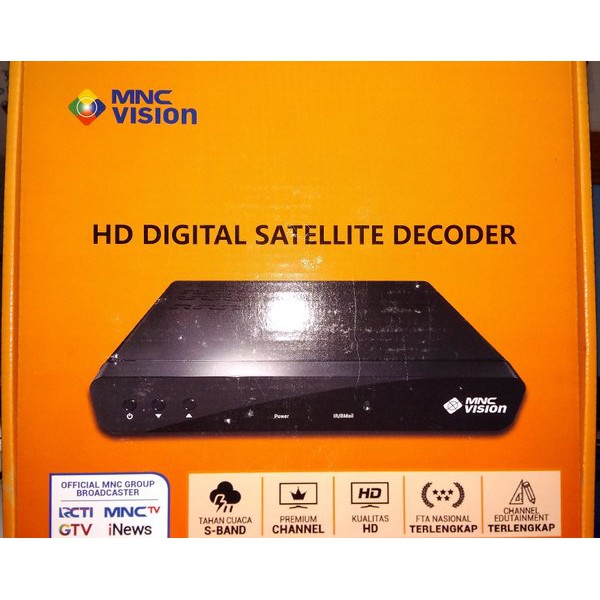 receiver decoder Indovision Top tv MNC VISION / HD DIGITAL SATELLITE DECODER (Orange)