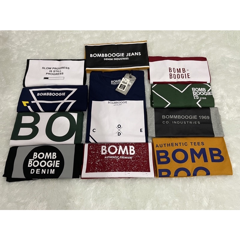 3PC 100rb BOMB BOOGIE~ Kaos Oblong Bomb Boogie Cowo Murah