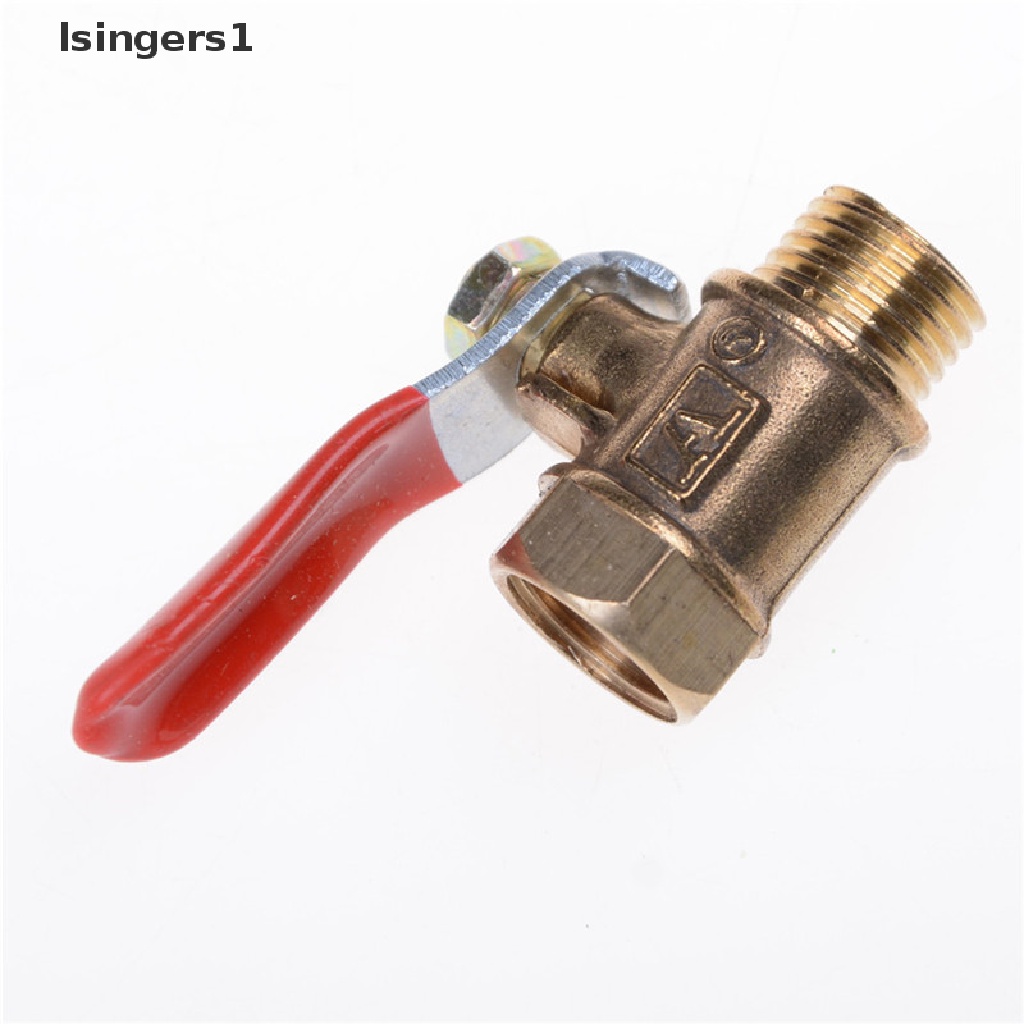(lsingers1) Katup Bola 1 / 4 "M / F Full Port Bahan Kuningan Untuk Saluran Bahan Bakar / Gas / Udara / Air
