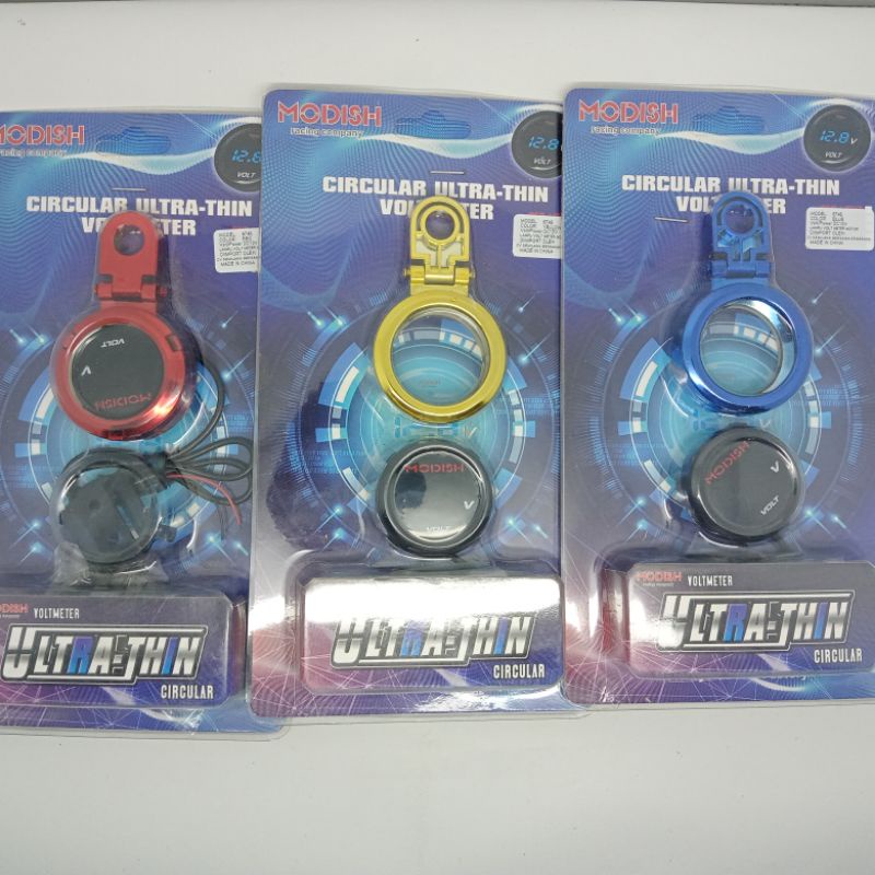 voltmeter motor digital bulat Modish 6746