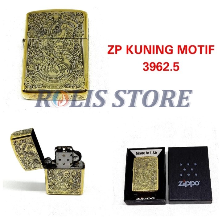 COD- Korek Zippo Gold Full Grafir Dragon Killer Limited High Quality Super Premium Made In Usa - Free Box