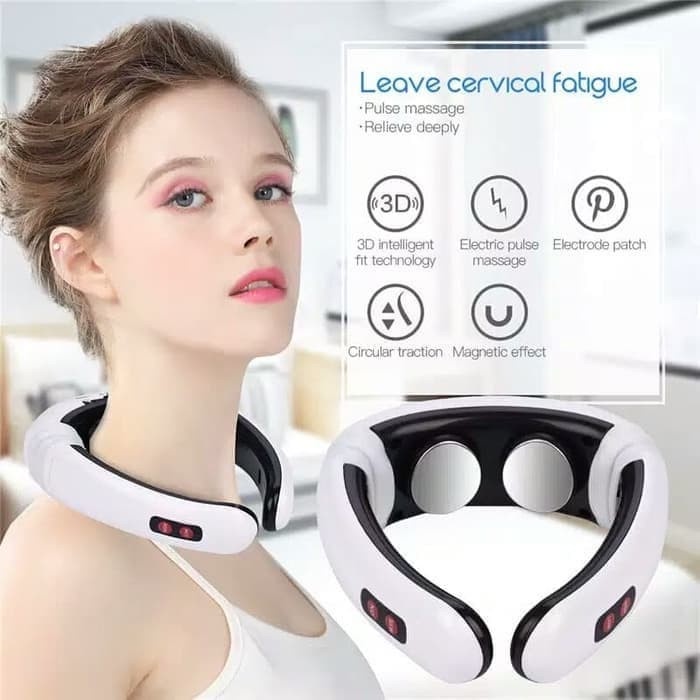 Neck Massager Alat Terapi Pijat Leher Elektrik Chargable Alat Pijat