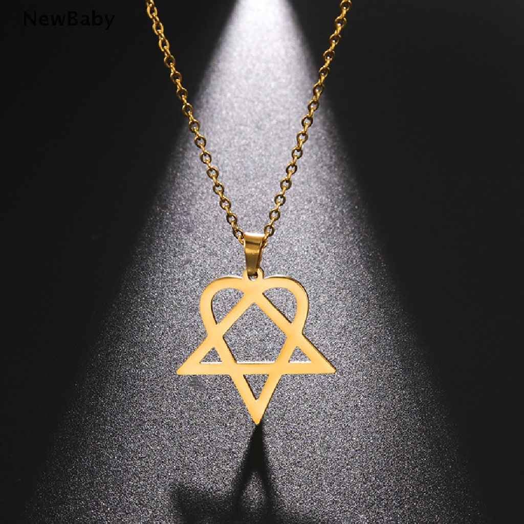 Kalung Rantai Dengan Liontin Hati / Bintang Bahan Stainless Steel Untuk Bayi