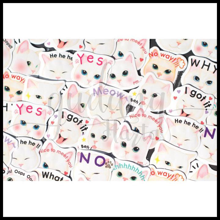 

STIKER KUCING MEOW CAT LUCU UNIK STICKER DIY SCRAPBOOK GH 303350
