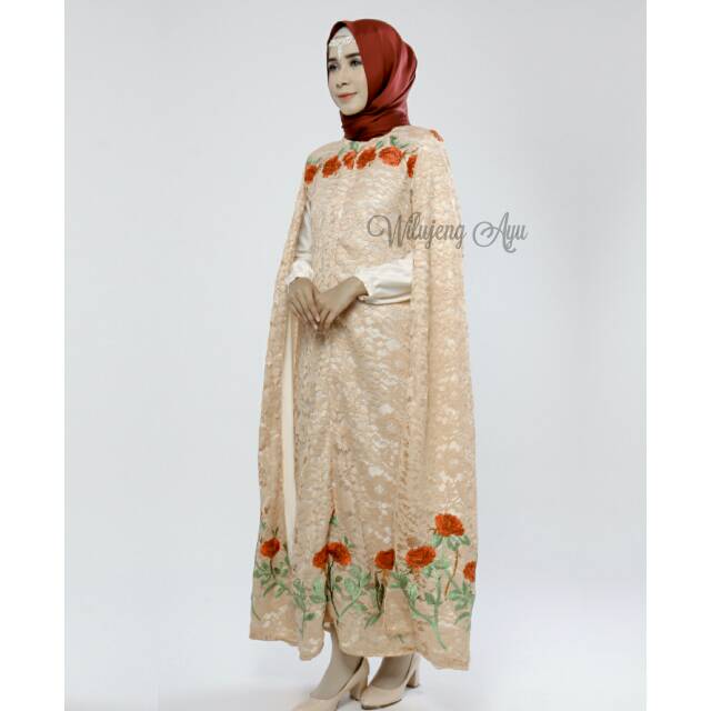 KAFTAN BROKAT NAGITA EKSKLUSIF BORDIR CANTIK MEWAH | KAFTAN SYAHRINI | KAFTAN TANAH ABANG