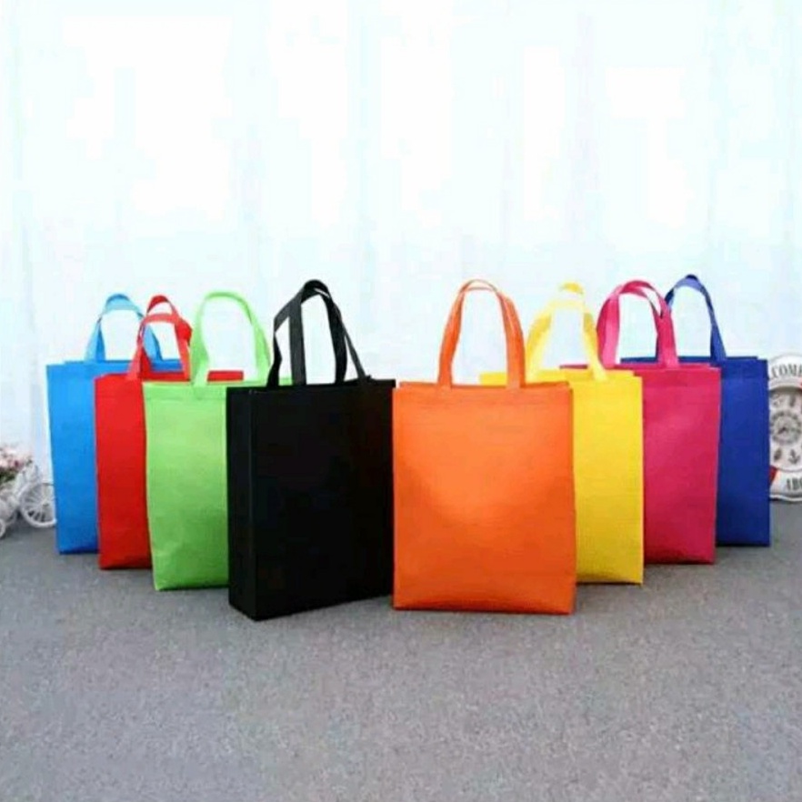 SPUNDBOND GOODIE BAG 30 X 40 X 10 HANDLE TALI TAS KANTONG BELANJA