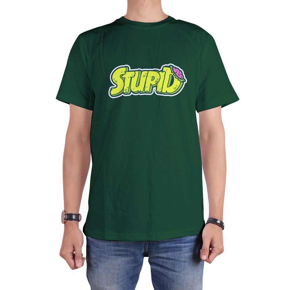 Blues Clothing Tshirt Pria Wanita Unisex Kaos motif Stupid
