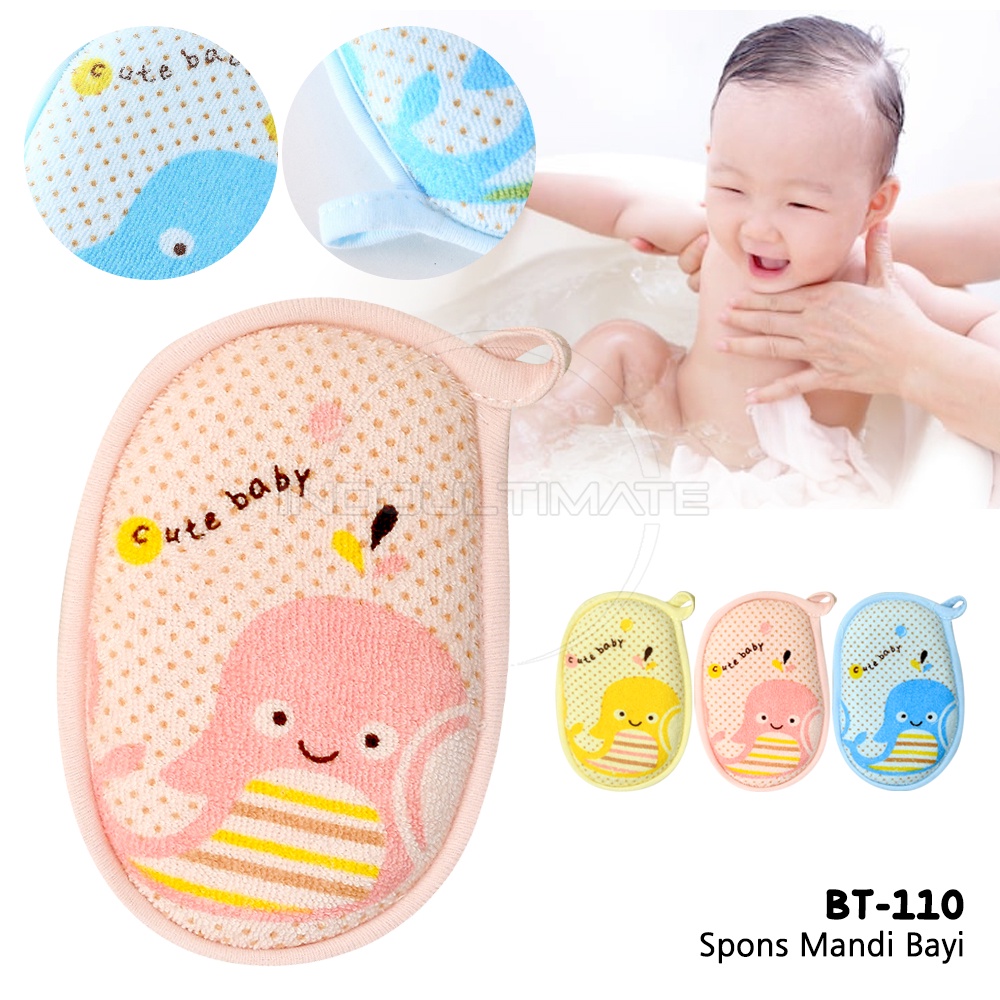 Spons Washlap mandi bayi Shower Puff Spons Busa Mandi Karakter BT-110