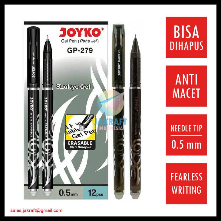 

Pulpen Erasable Gel Pen Bisa Dihapus Joyko Gp-279 Shokyo Ala Frixion Kode 1001