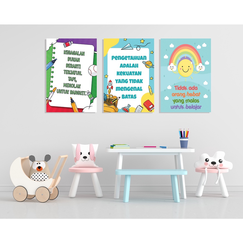 #10 Kamilastorindo Wall Decor Motivasi Edukasi Anak Poster Belajar Dekorasi Kamar 20x30