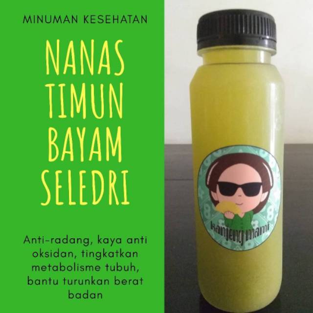 

Cold Pressed Juice: Nanas, Timun, Bayam, Seledri (Celery Stick)