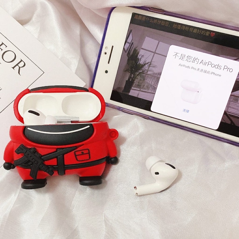 AIRPODS CASE AIRPODS MURAH MERAH KOREA SQUIDGAME TENTARA LUCU UNIK KARAKTER