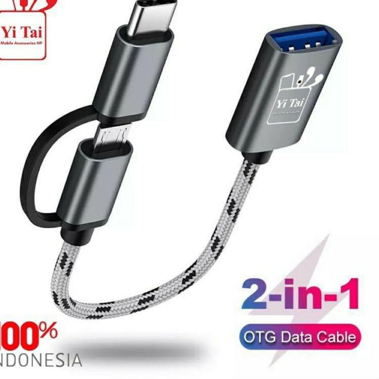 ☝ KABEL OTG 2 IN 1 YI TAI YT-21 MICRO USB TYPE C FAST TRANSFER DATA 3.0 ✸