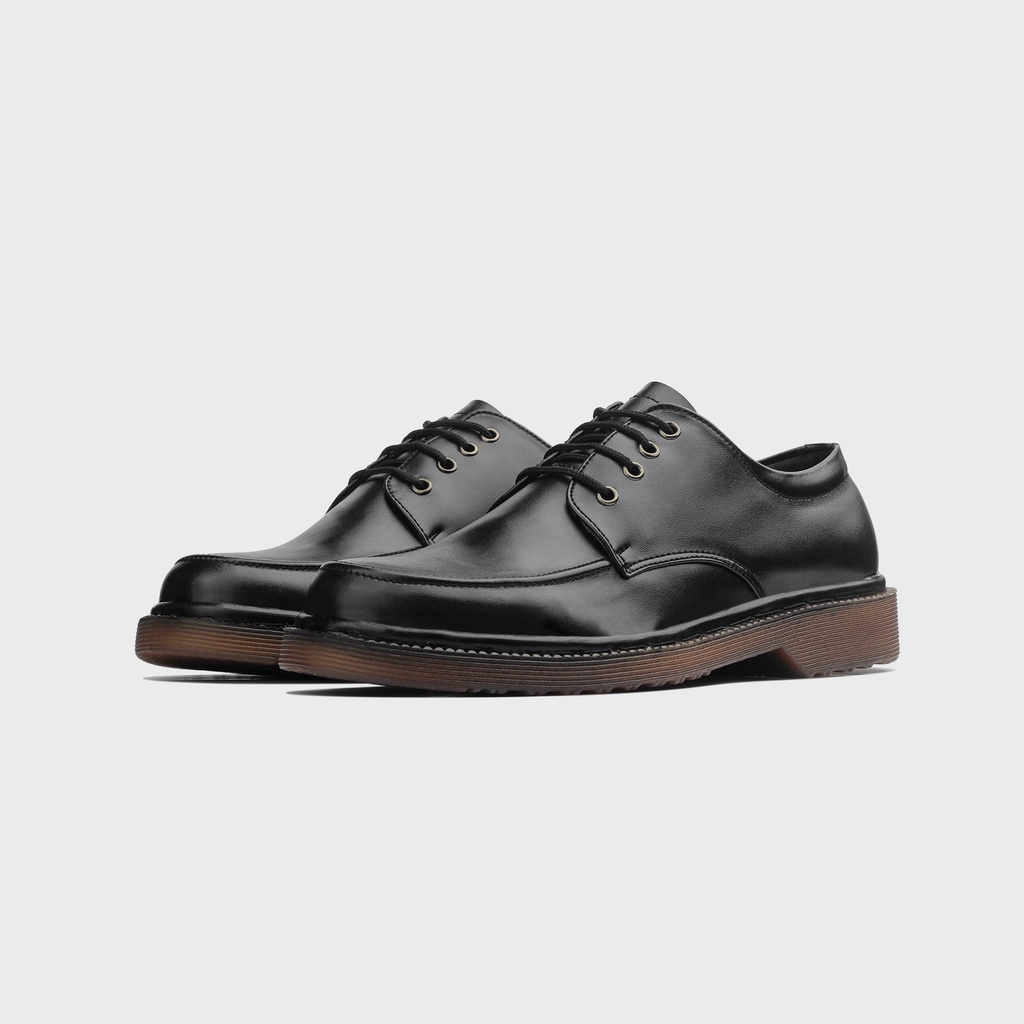 Lectra Black | Sepatu Oxford Pantofel Formal Kasual Kerja Kuliah Pria/Cowok/Men Ori Lokal | FORIND x Erabor