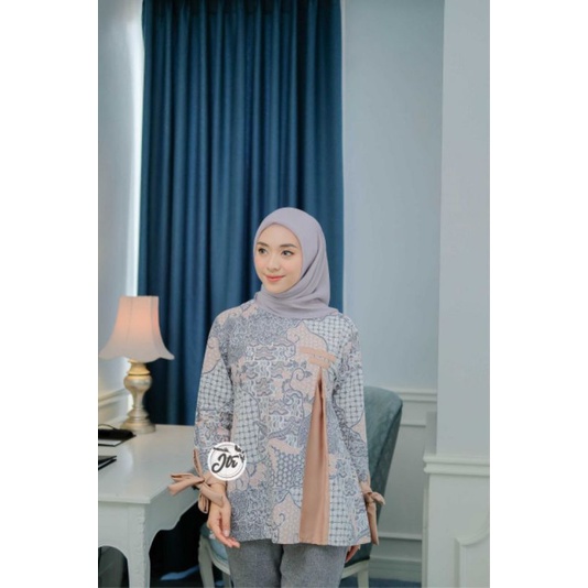 BLOUSE BATIK WANITA BATIK KANTOR SHAKIRA BLOUSE QUEEN