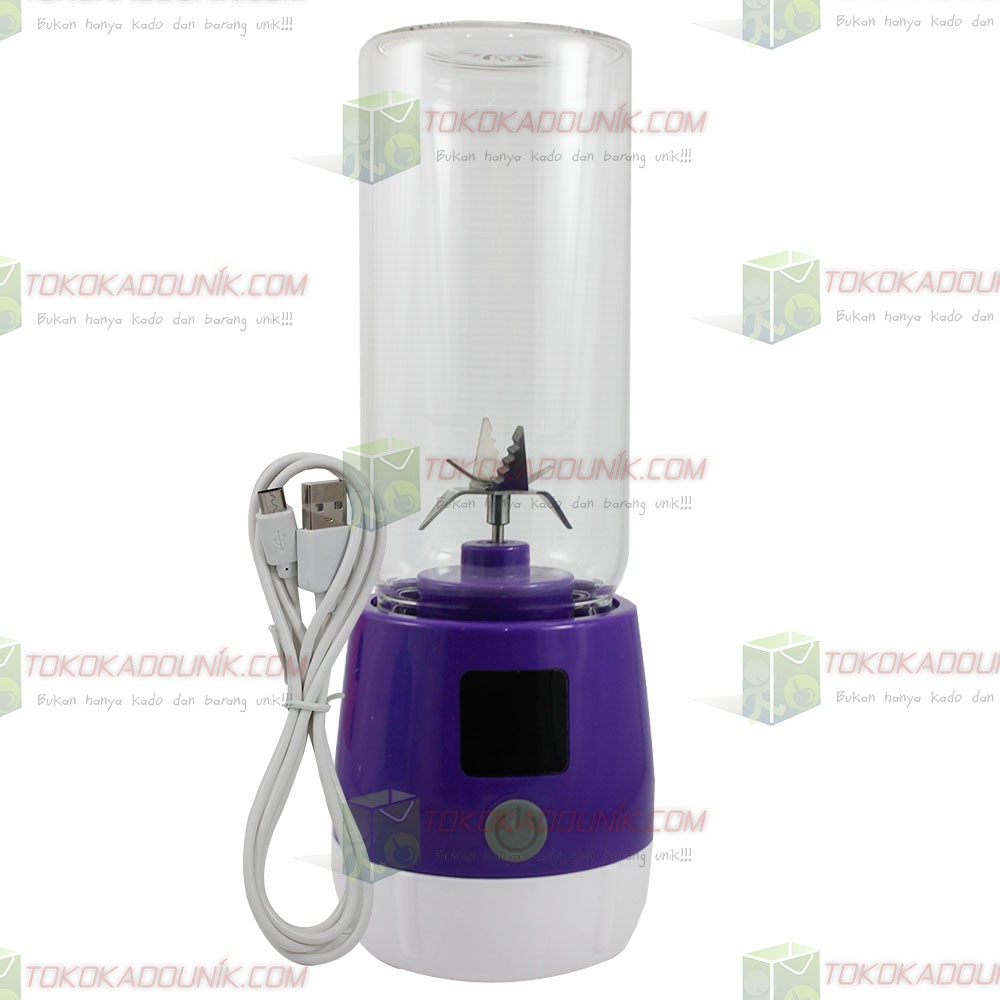 Fashion Portable Juice Cup Dengan Layar LCD + 6 Mata Pisau