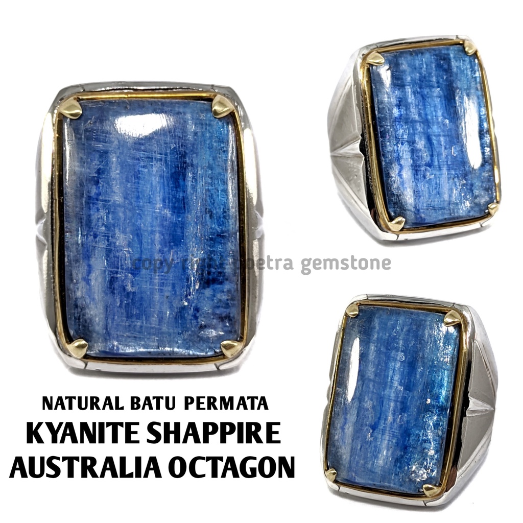 Natural Batu Permata Kyanite Shappire Australia Octagon KSA01