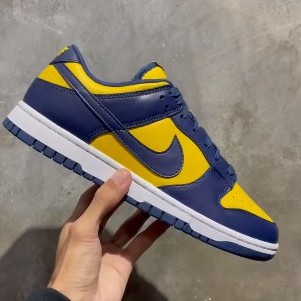 maize and blue dunks