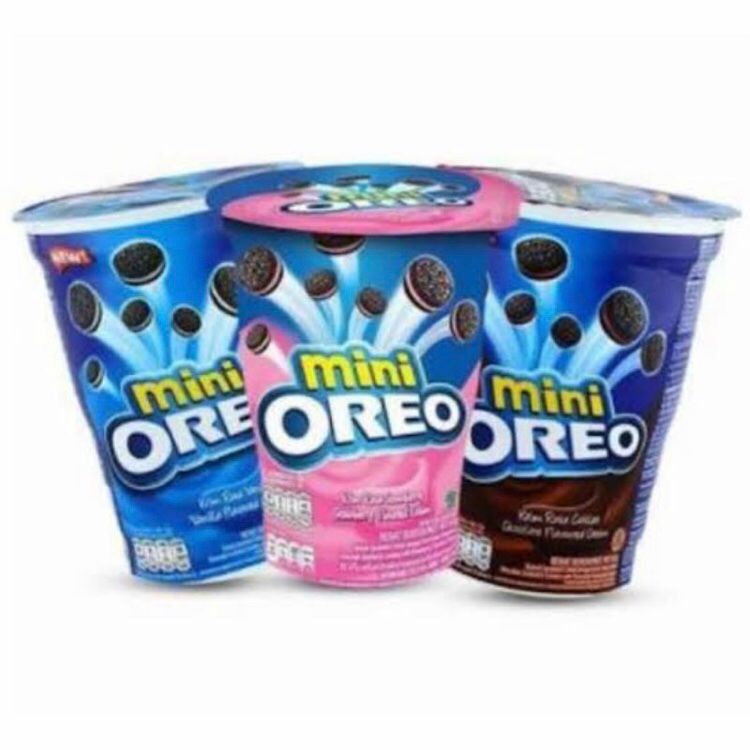 

Mini Oreo Biskuit Strawberry Coklat Vanilla Cup 61.3g Untuk Traveling