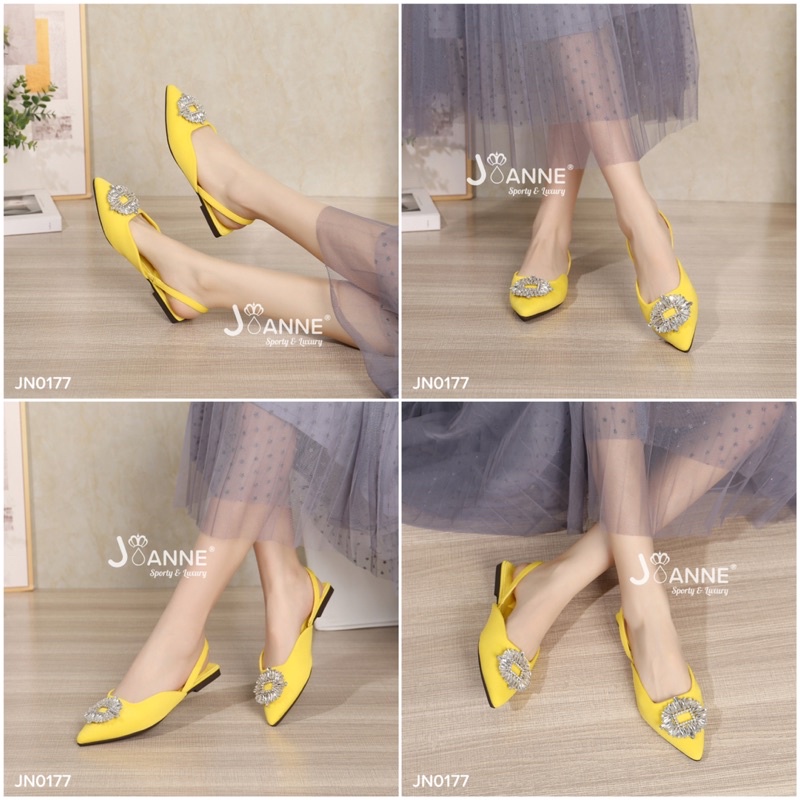 [ORIGINAL] JOANNE Sparkly Slingback Flats Shoes Sepatu Wanita #JN0177