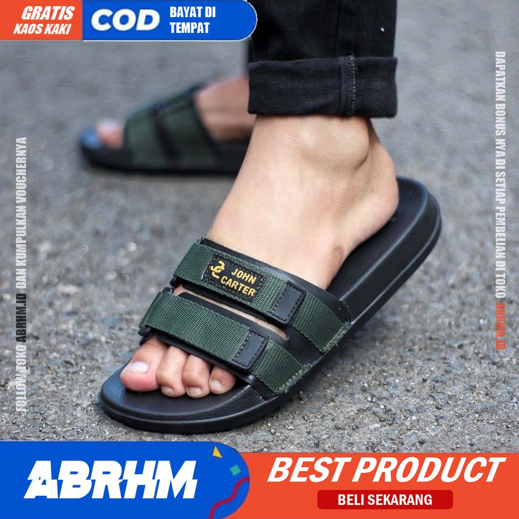 ABRHM x AUDIC Sandal Slide Pria Sandal Slop Pria Ori Distro Sendal Selop Cowok / Cowo Keren Kekinian