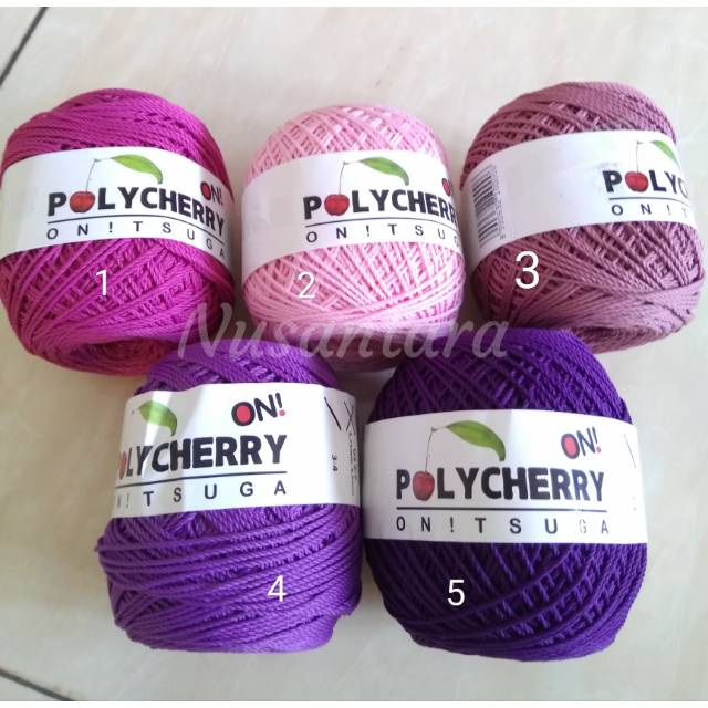 Benang Rajut Polycherry / polichery pink series satuan