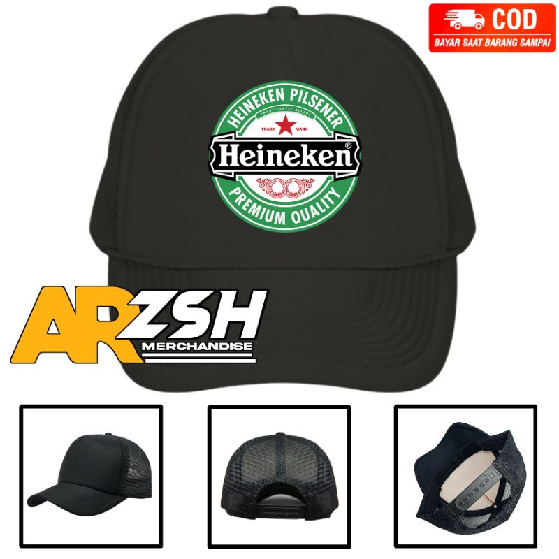 Topi Heineken Trucker Jaring - Topi Jaring Dewasa Heineken