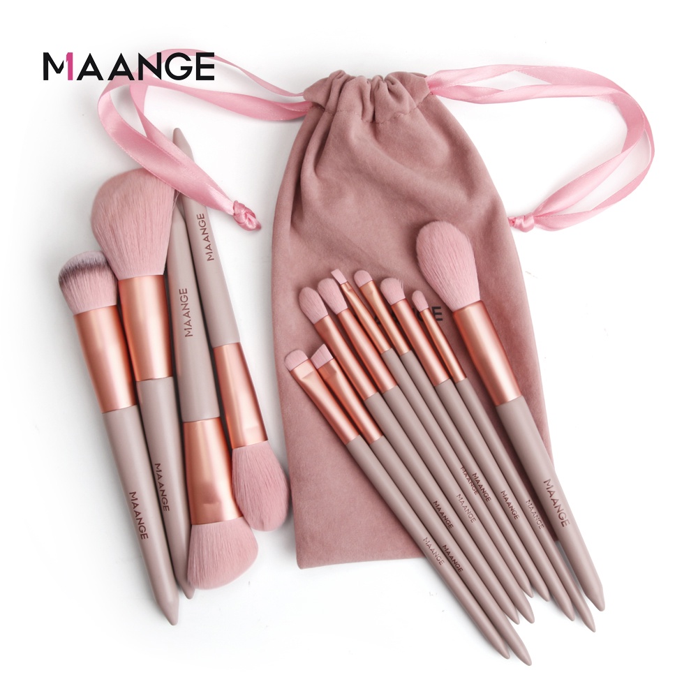 MAANGE 13Pcs Professional Makeup Brush Set Soft Makeup Brushes With Bag Portable Beauty Tools Makeup Accessories