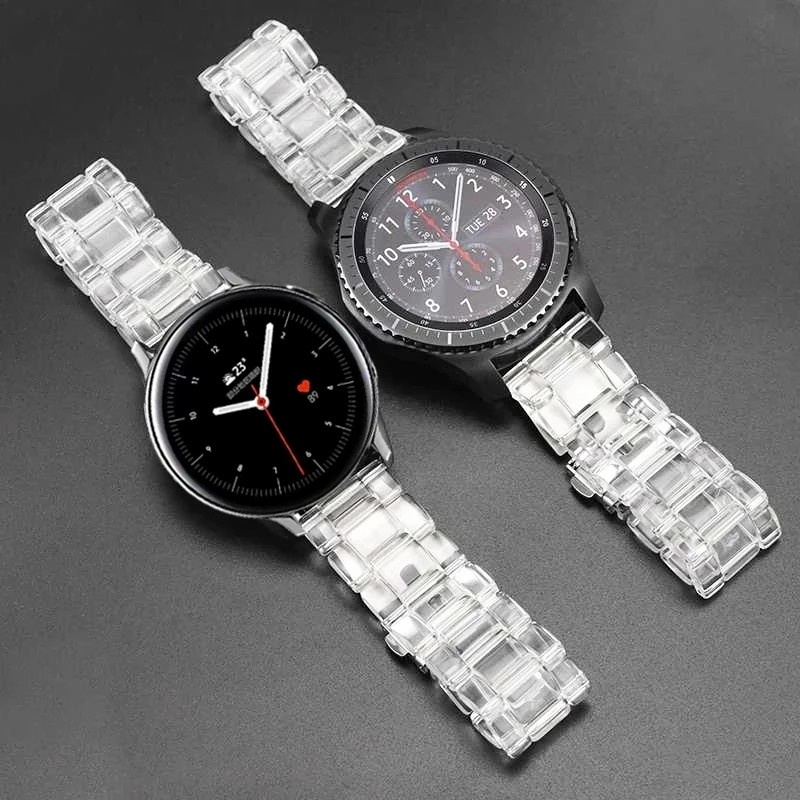 STRAP TALI JAM TANGAN - RESIN STYLE 3 BEADS 22MM- FOR SAMSUNG GALAXY WATCH S3 S4 FRONTIER