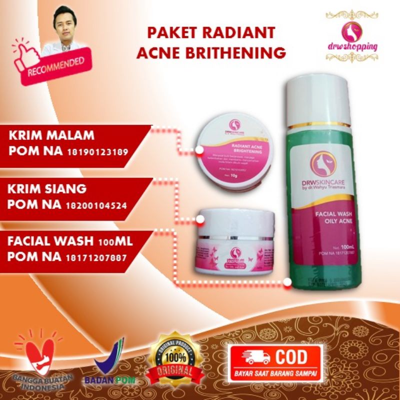 Krim Dokter Bekas Jerawat Radiant Acne Brithening Drwskincare Asli