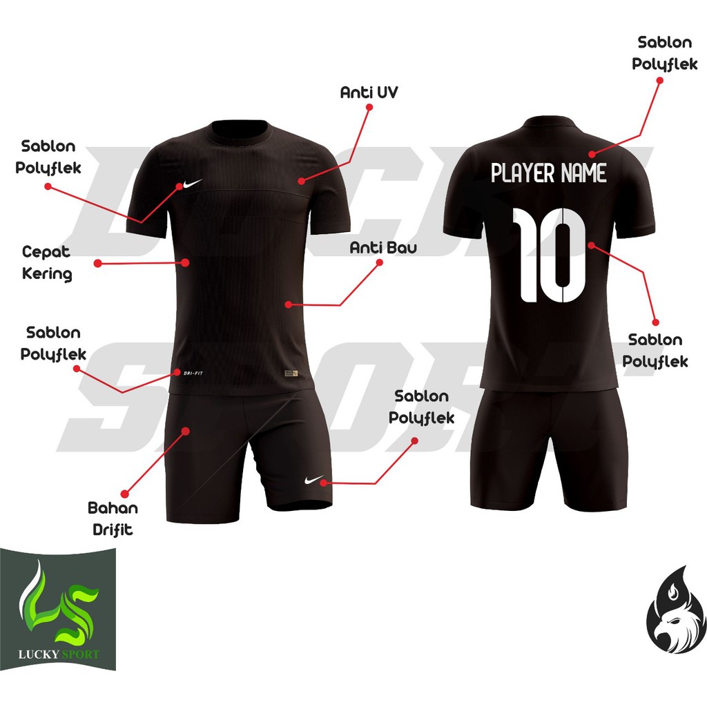 PAKAI NAMA + NO SUKA SUKA Stelan Jersey Futsal Training Sepak Bola Baju dan celana olahraga Murah