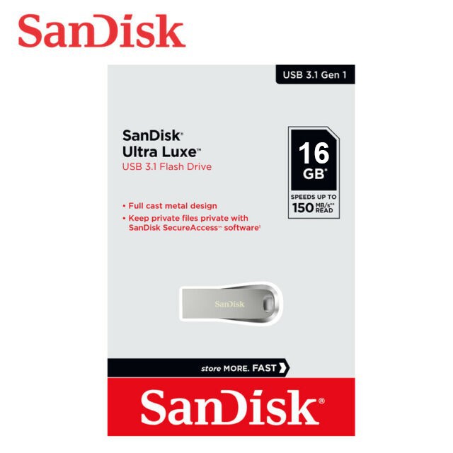 FLASHDISK CZ74 - 16GB ULTRA LUXE 3.1 / SANDISK ULTRA LUXE ™ FLASH DRIVE USB 3.1