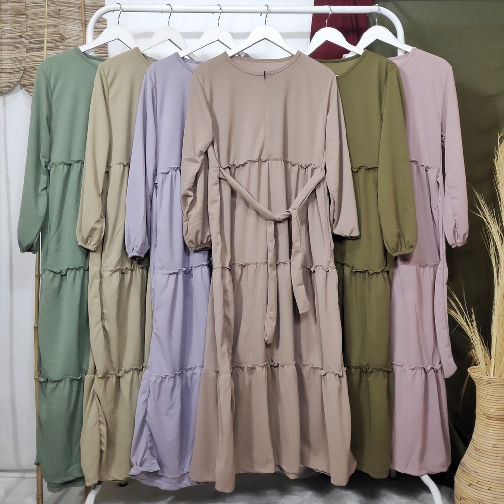 Gamis Wanita BUSUI Muslim Talia Fit  L-XL Lingkar Dada 100cm Panjang 130cm