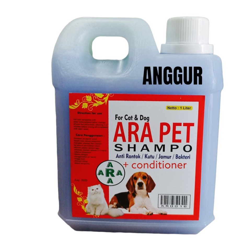 sampo conditioner anti kutu / jamur / rontok/ bacteri kucing &amp; anjing netto 1000 ml