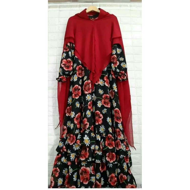 gamis syari ceruty printing