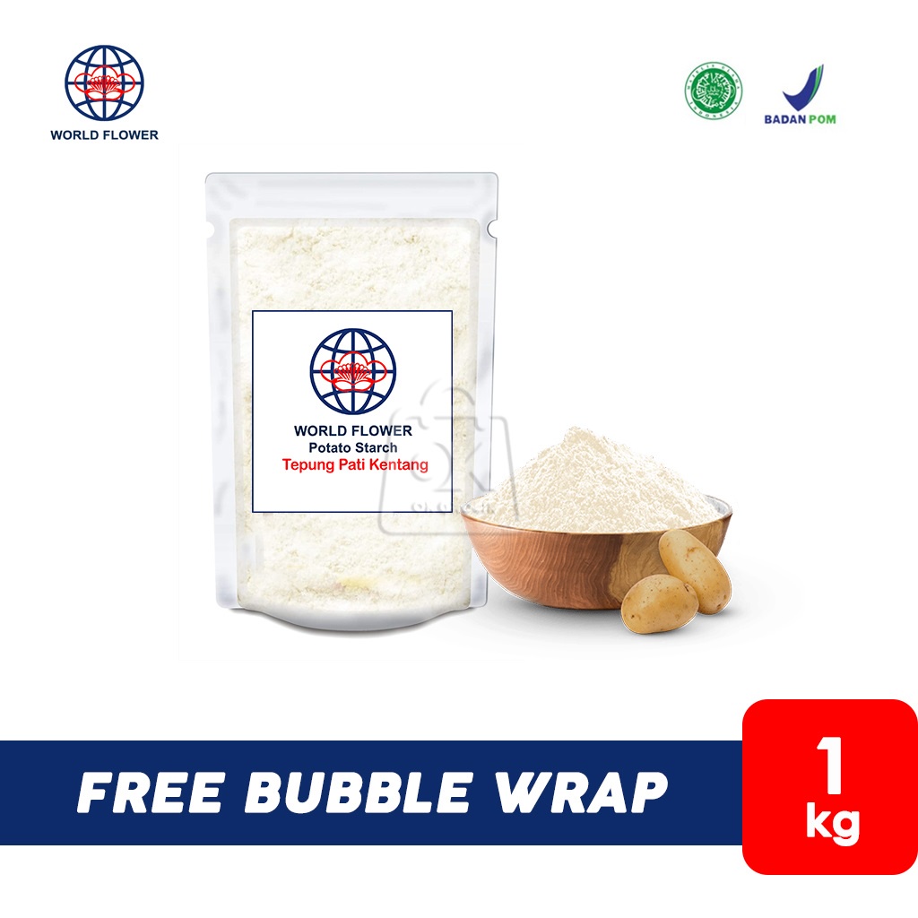 

Potato Starch / Tepung Pati Kentang World Flower (1 Kg)