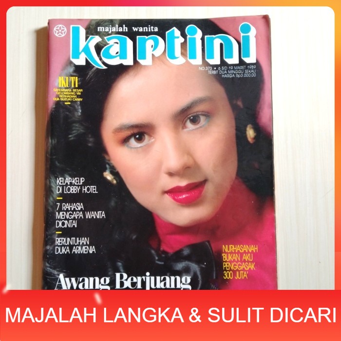 Majalah KARTINI No.373 Mar 1989 MONIKA GUNAWANOVA Langka