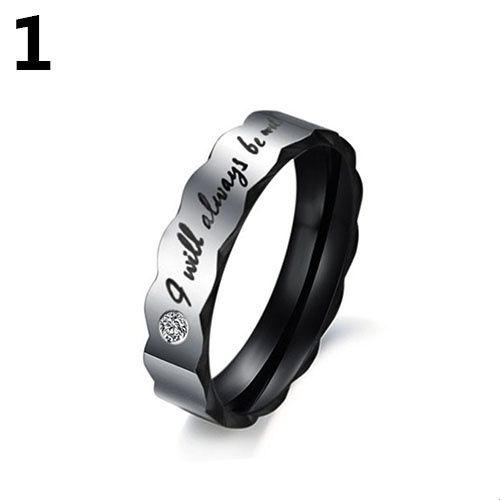 Hu Hu Hu Hu Hu Alat Bantu Pasang Kacamata♡ Cincin Motif Print Tulisan Inggris Gaya Korea Untuk Pria Dan Wanita
