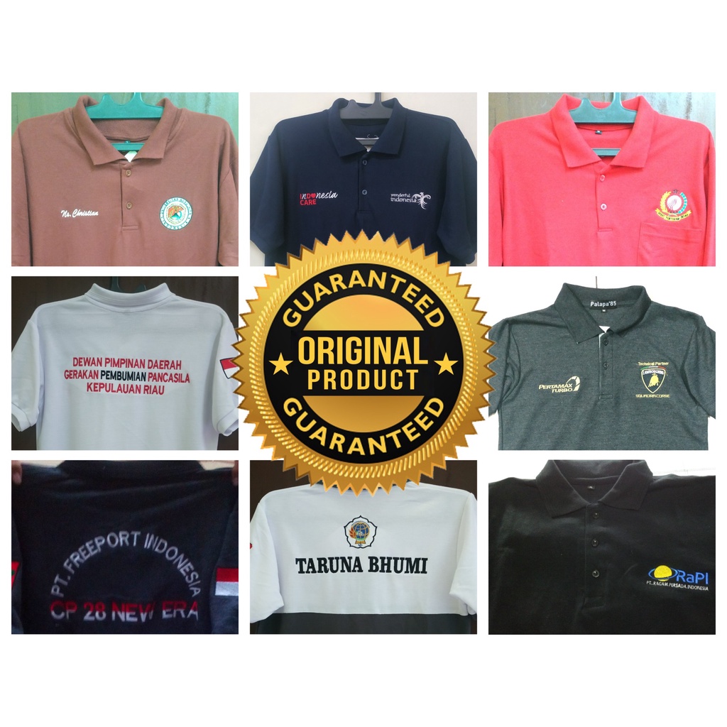 Polo Shirt Murah Polo Shirt Bordir Satuan Poloshirt Bordir Dada Kiri Custom Bordir Baju Kaos Kerah