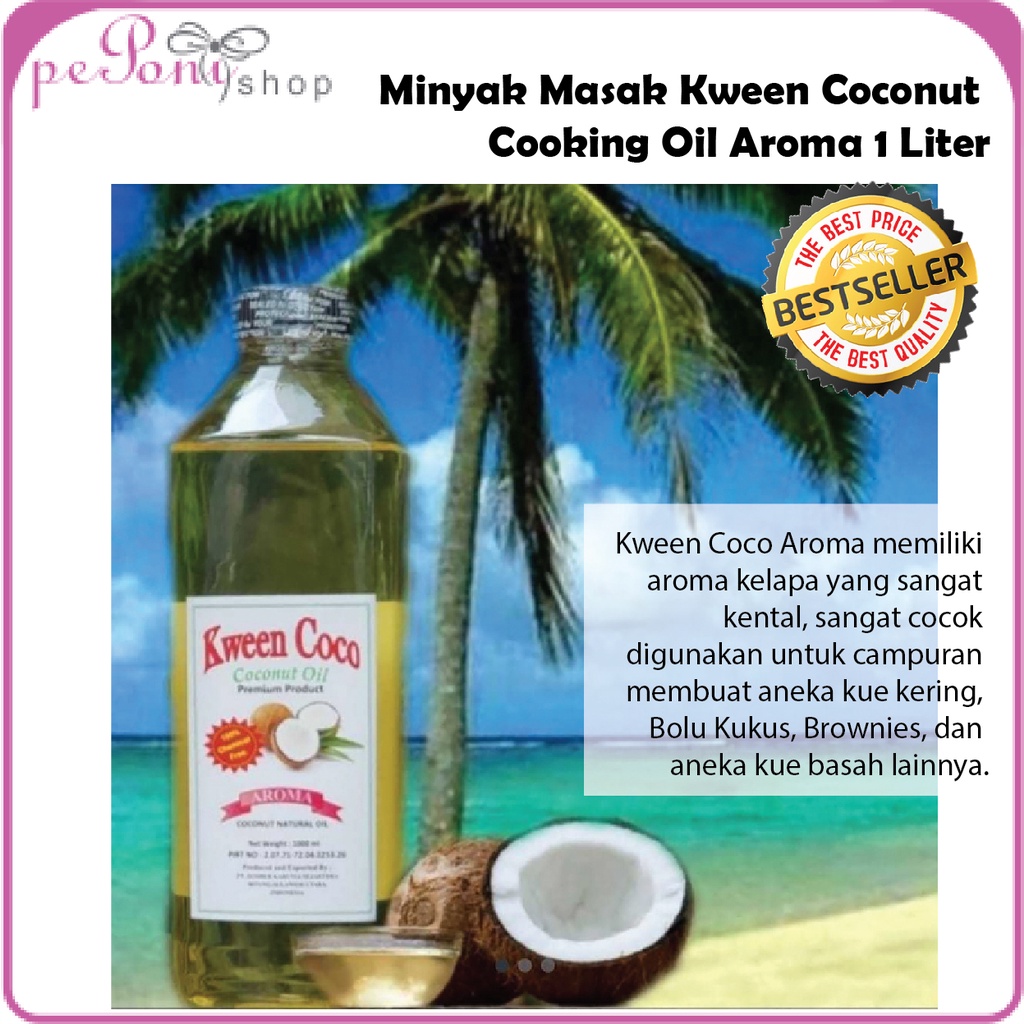 Minyak Goreng Kelapa Murni -  Cooking Oil Aroma 1 Liter KWEEN COCO - Minyak Masak Kelapa