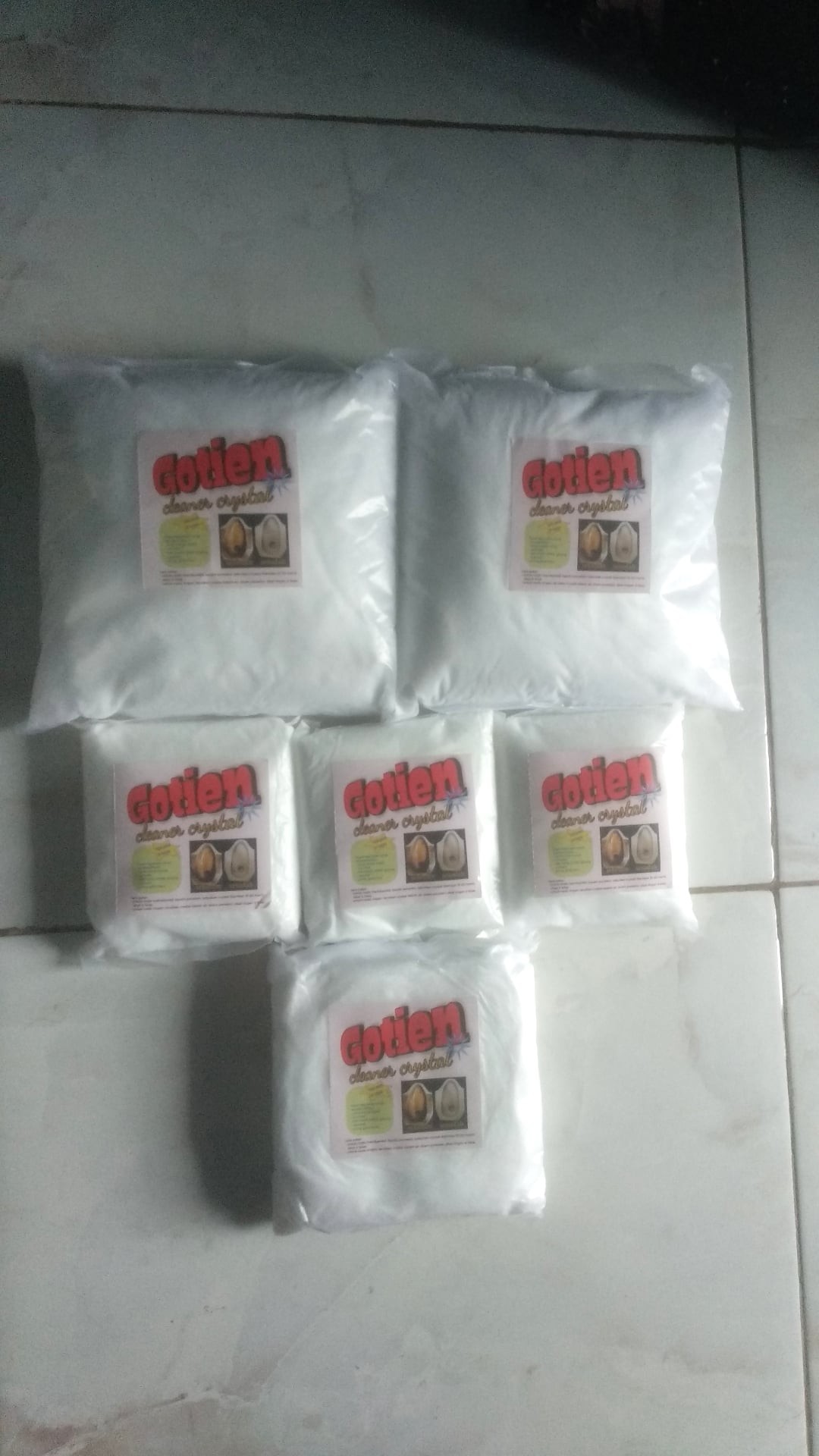 Serbuk Ajaib Gotien Cleaner Crystal 1 Kg, Free Sarung Tangan